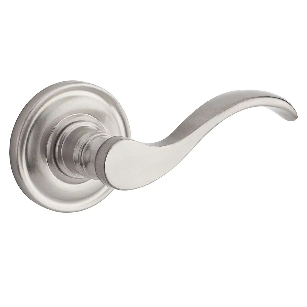 Baldwin Reserve Curve Bed/Bath Door Lever with Traditional Round Rose