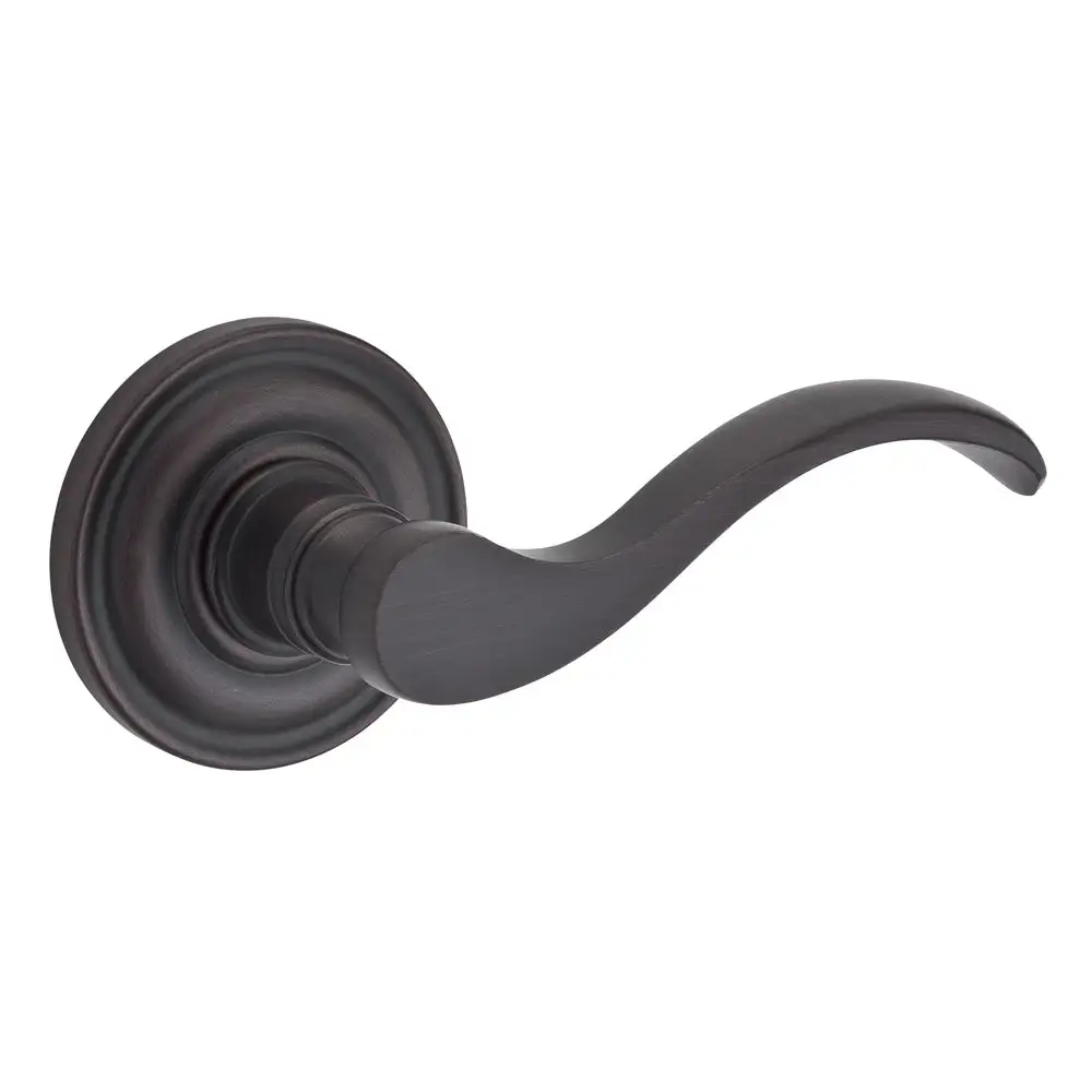 Baldwin Reserve Curve Bed/Bath Door Lever with Traditional Round Rose