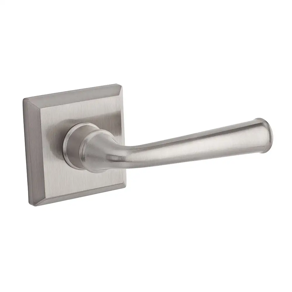 Baldwin Reserve Federal Bed/Bath Door Lever with Traditional Square Rose