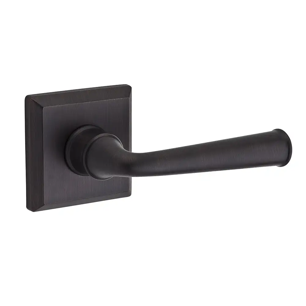 Baldwin Reserve Federal Bed/Bath Door Lever with Traditional Square Rose