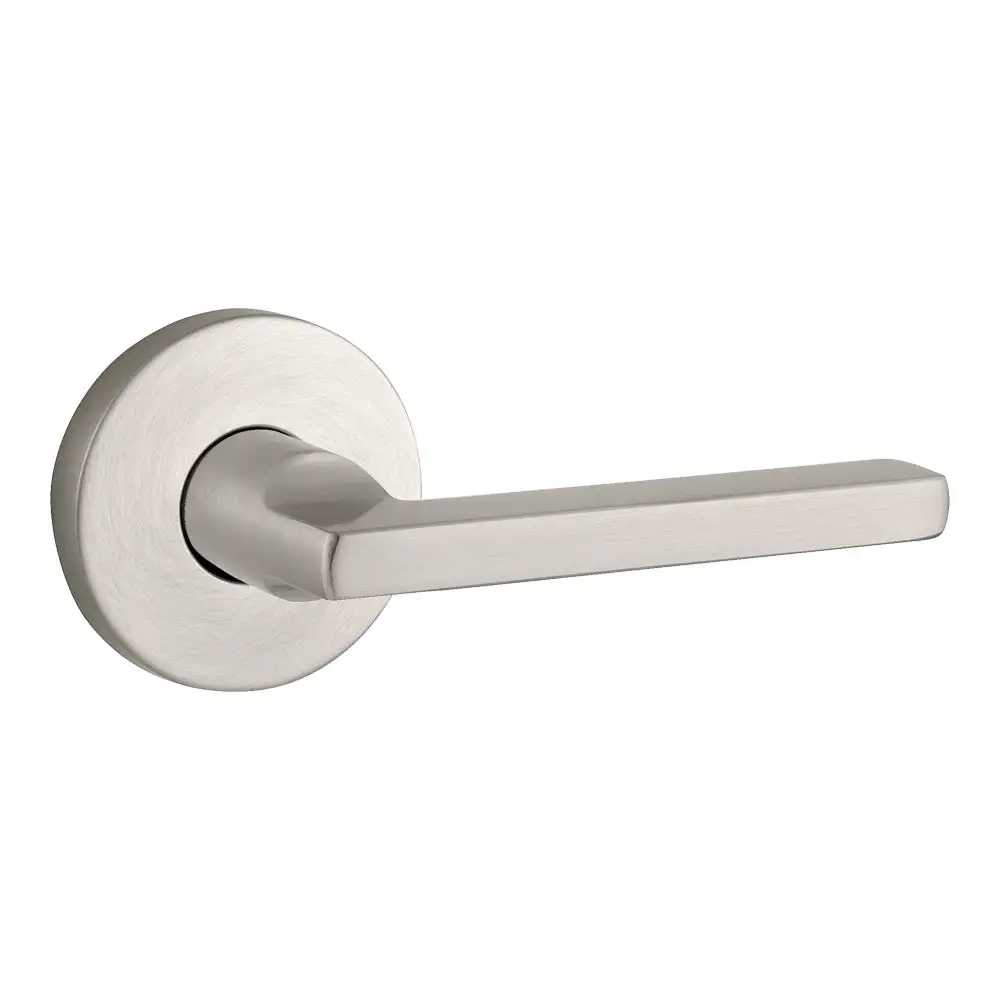 Baldwin Reserve Square Bed/Bath Door Lever with Contemporary Round Rose