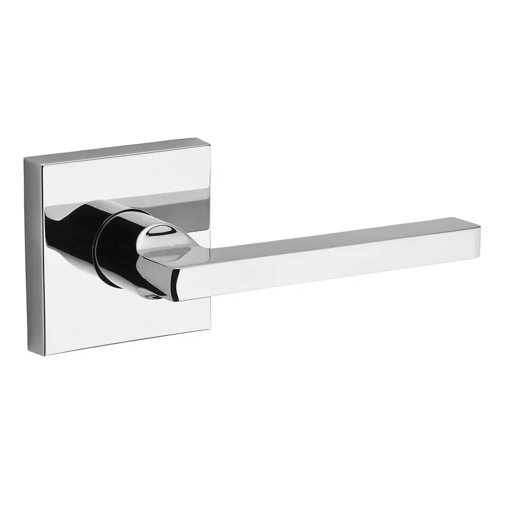 Baldwin Reserve Square Bed/Bath Door Lever with Contemporary Square Rose