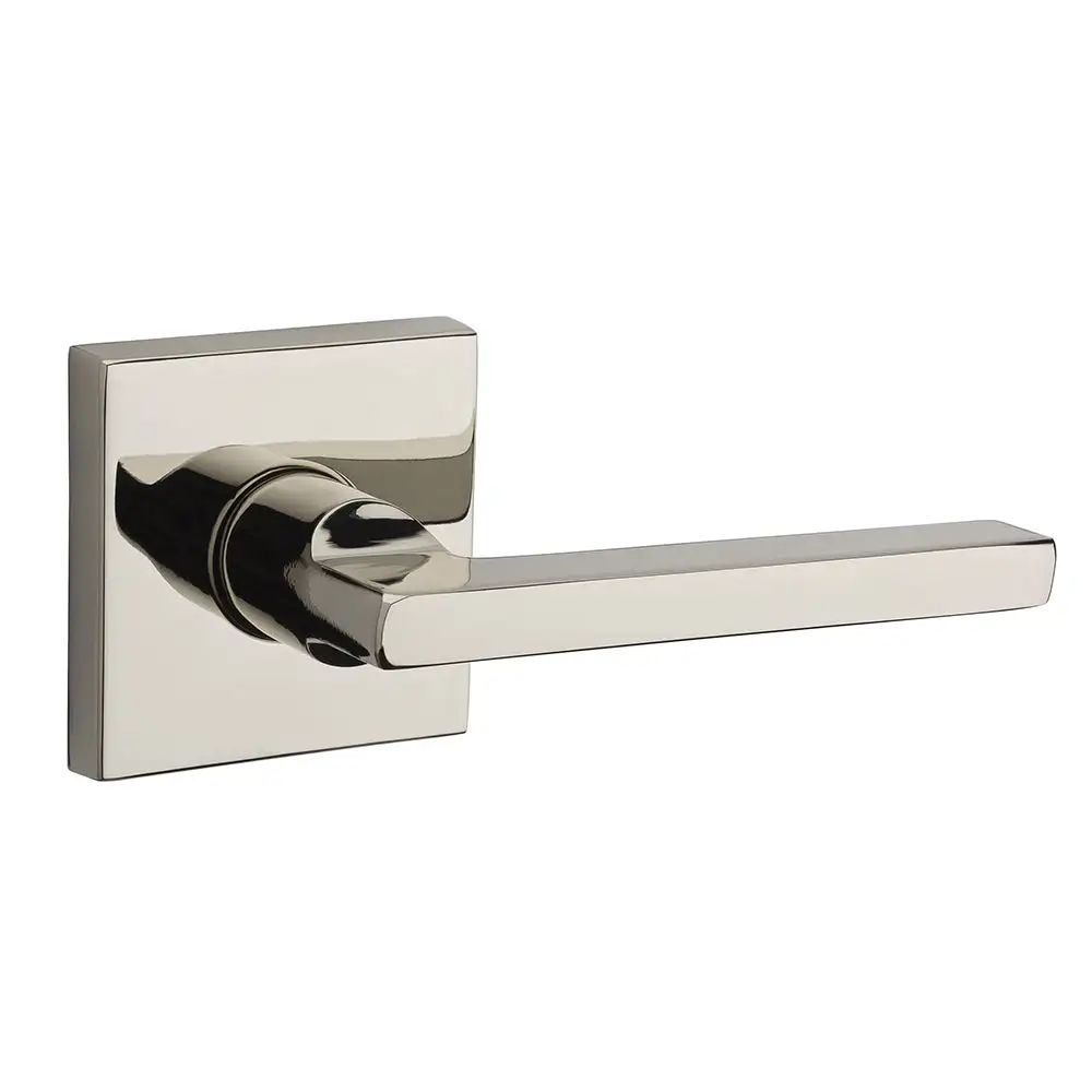 Baldwin Reserve Square Bed/Bath Door Lever with Contemporary Square Rose