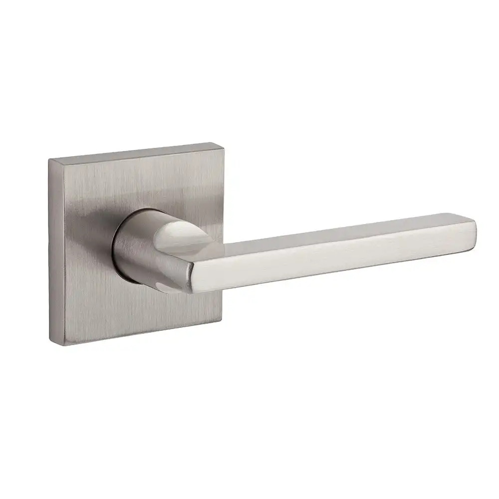 Baldwin Reserve Square Bed/Bath Door Lever with Contemporary Square Rose