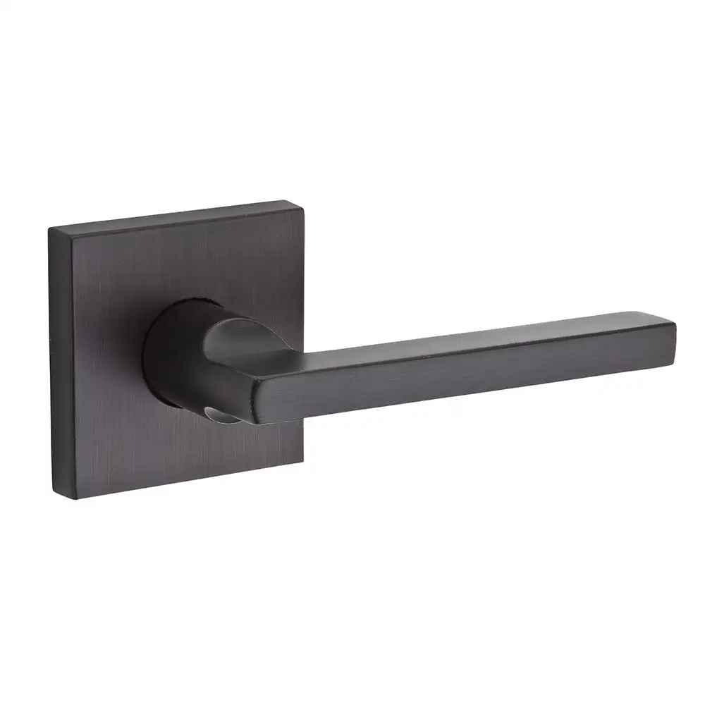 Baldwin Reserve Square Bed/Bath Door Lever with Contemporary Square Rose