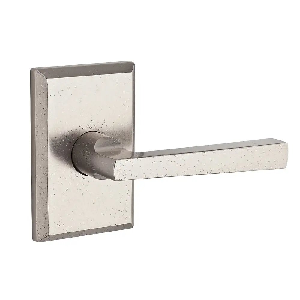 Baldwin Reserve Taper Bed/Bath Door Lever With Rustic Square Rose