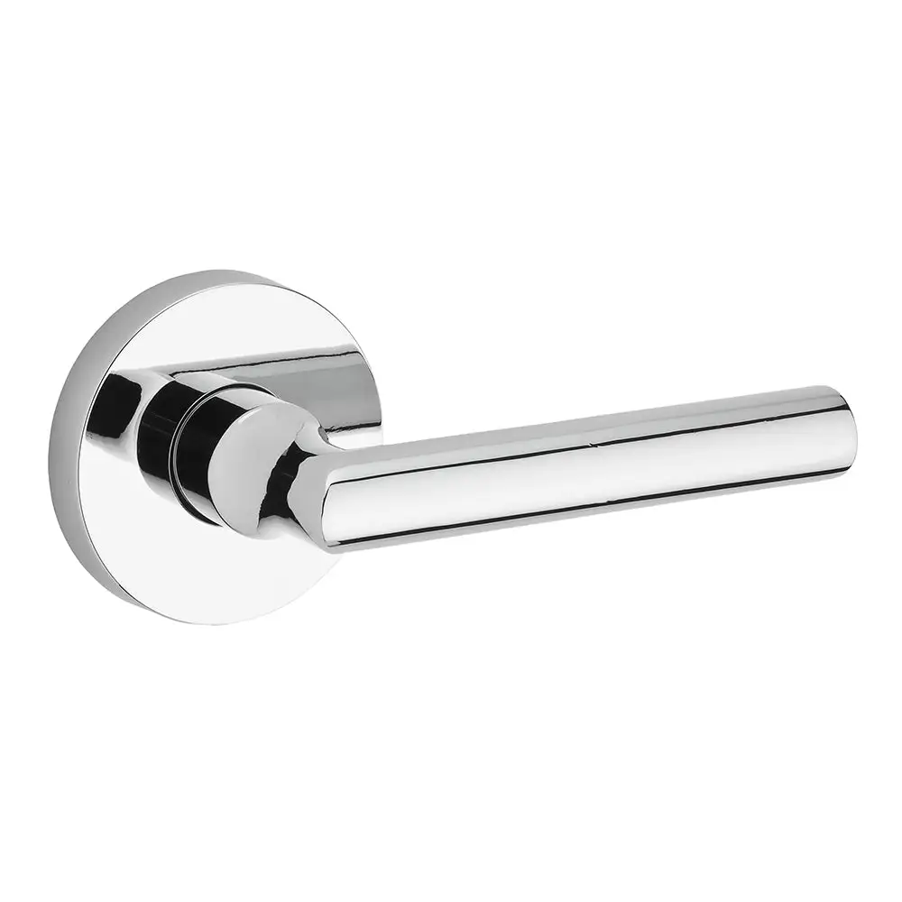 Baldwin Reserve Tube Bed/Bath Door Lever with Contemporary Round Rose