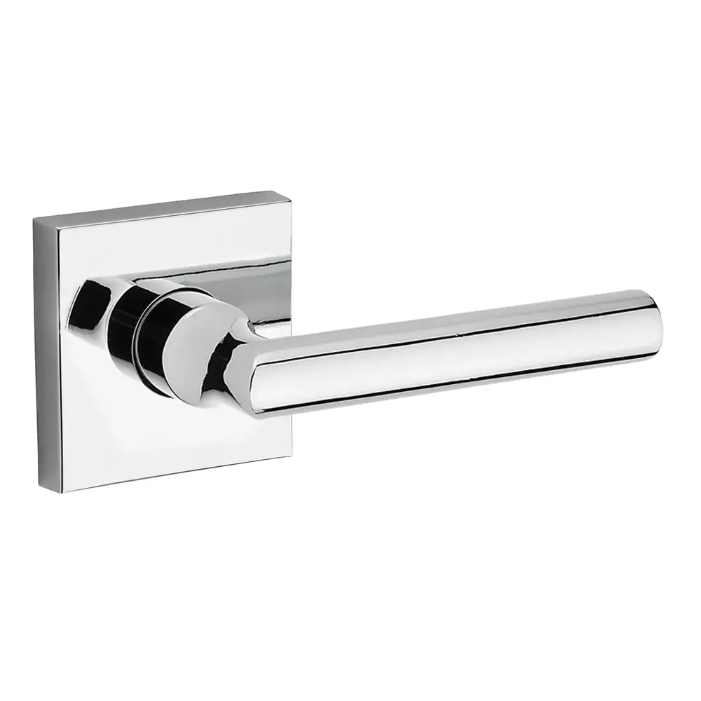 Baldwin Reserve Tube Bed/Bath Door Lever with Contemporary Square Rose