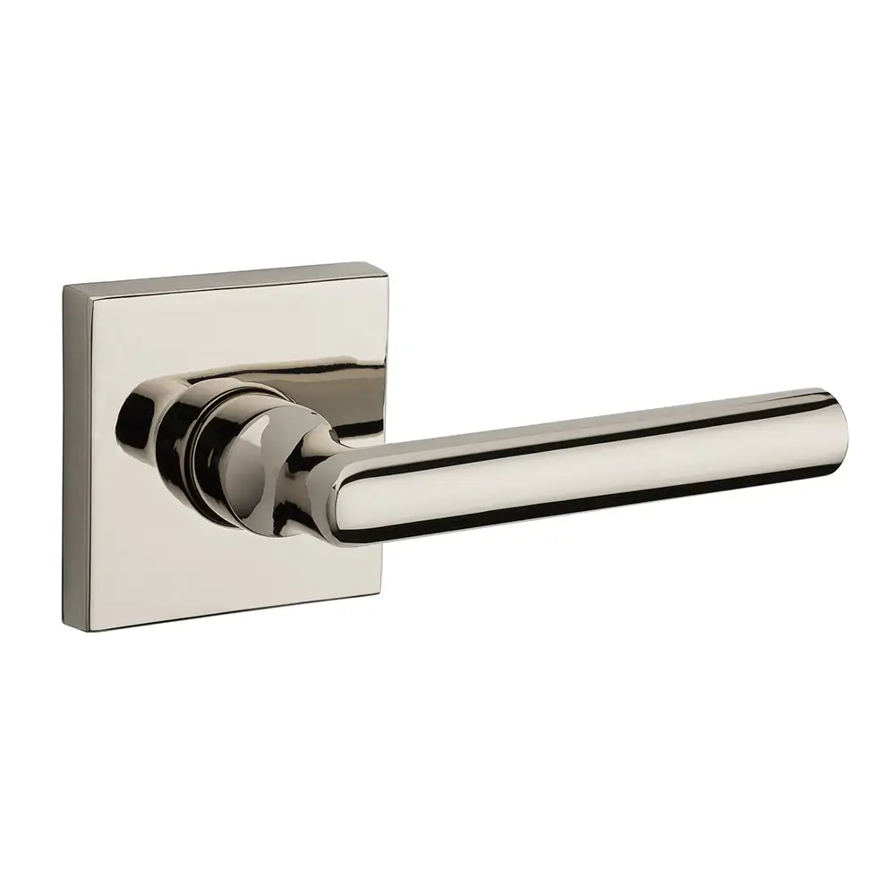 Baldwin Reserve Tube Bed/Bath Door Lever with Contemporary Square Rose