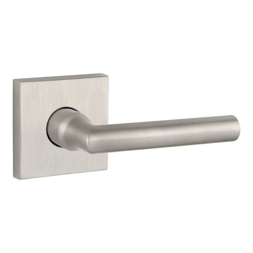 Baldwin Reserve Tube Bed/Bath Door Lever with Contemporary Square Rose