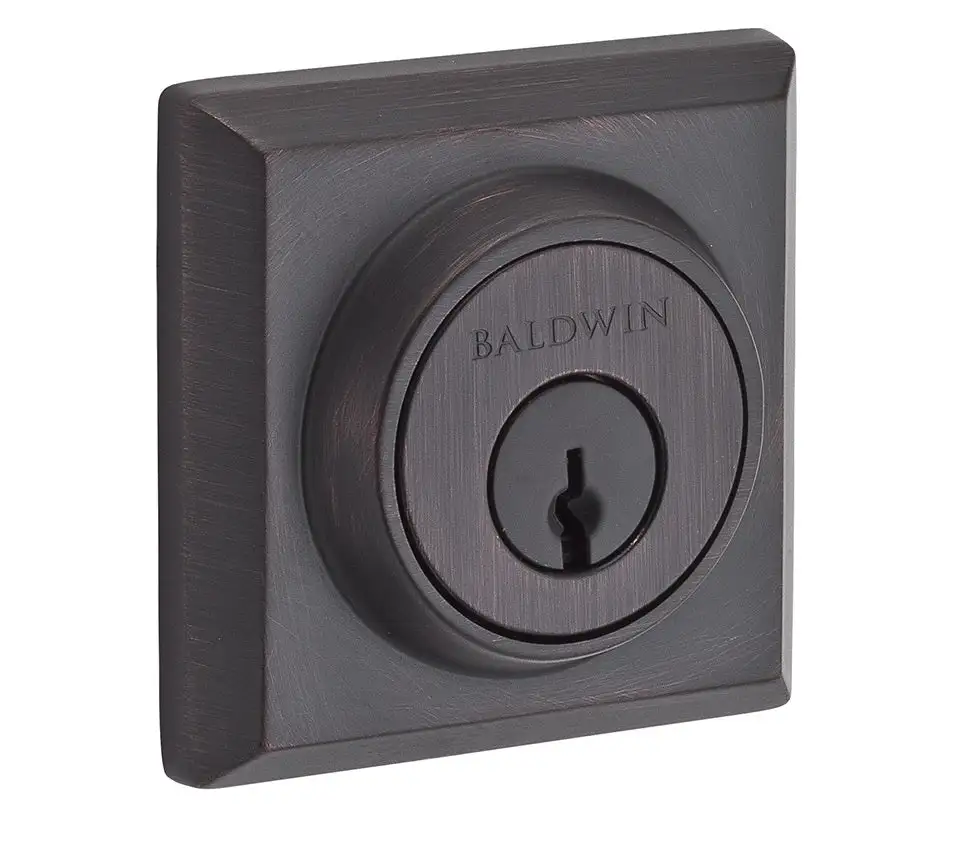 Baldwin SCTSD112 Traditional Square Single Cylinder Deadbolt