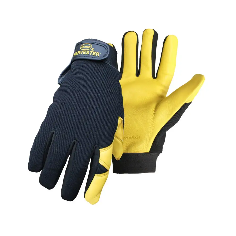 Boss 4187L Harvester Lined Deerskin Palm Gloves