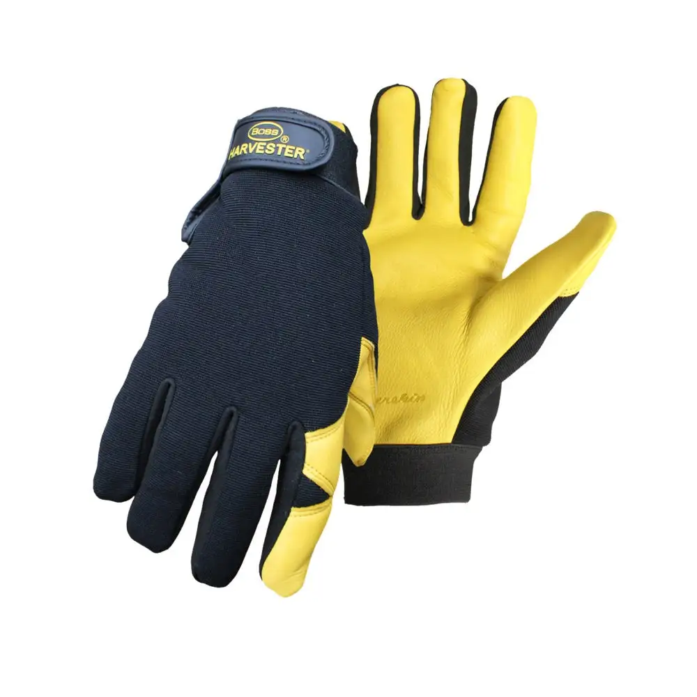 Boss 4187M Harvester Lined Deerskin Palm Gloves