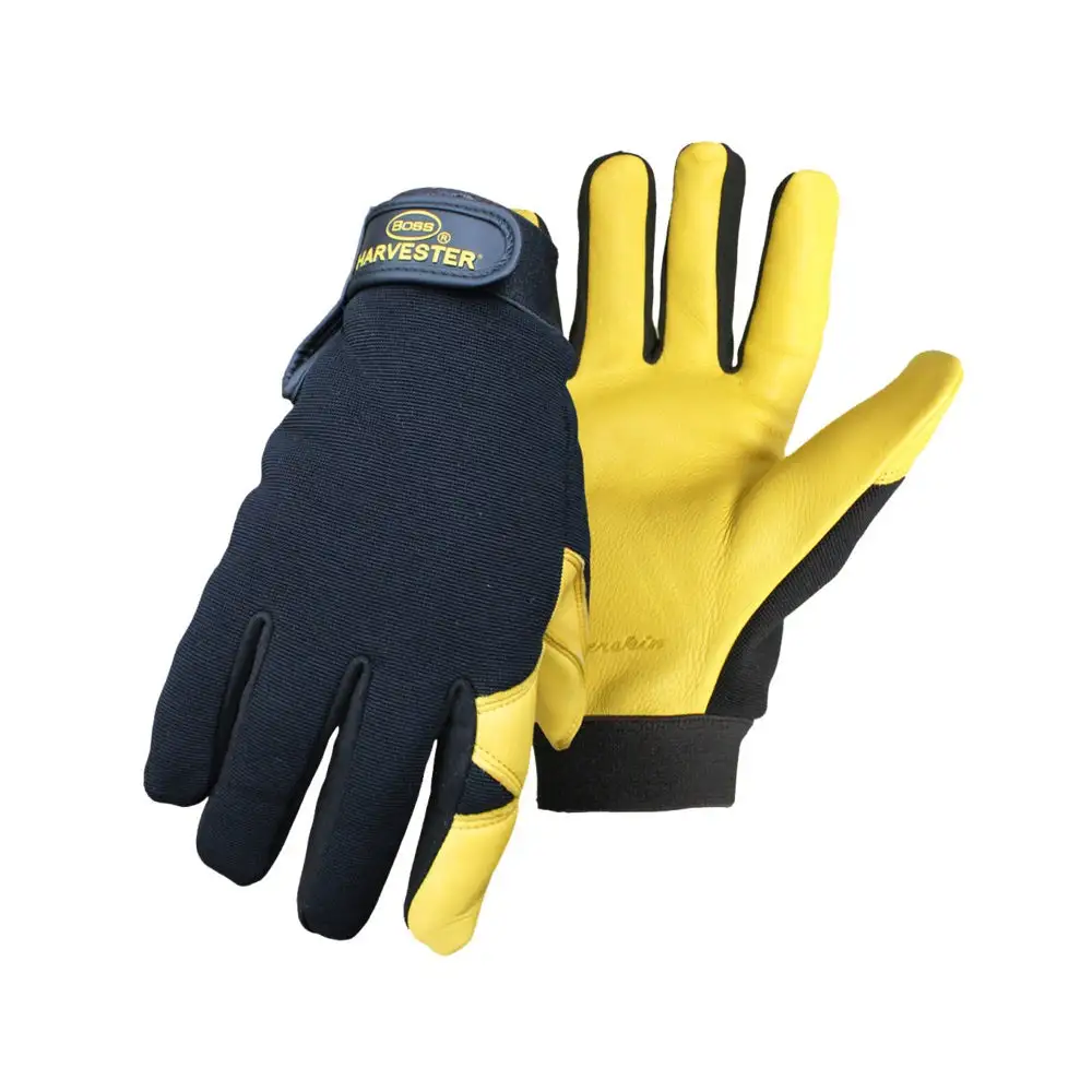 Boss 41872X Harvester Lined Deerskin Palm Gloves