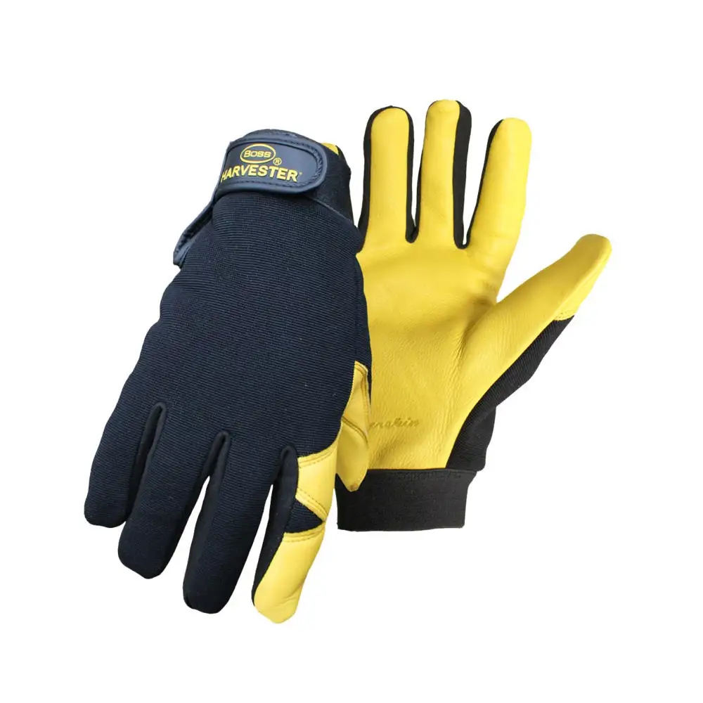 Boss 4187X Harvester Lined Deerskin Palm Gloves