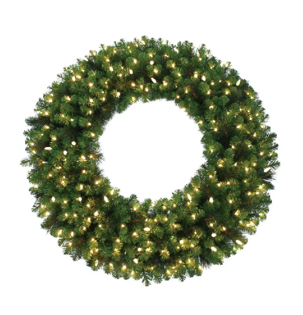 Celebration MPWR-48-WAC6WWA Prelit Mixed Pine Christmas Wreath