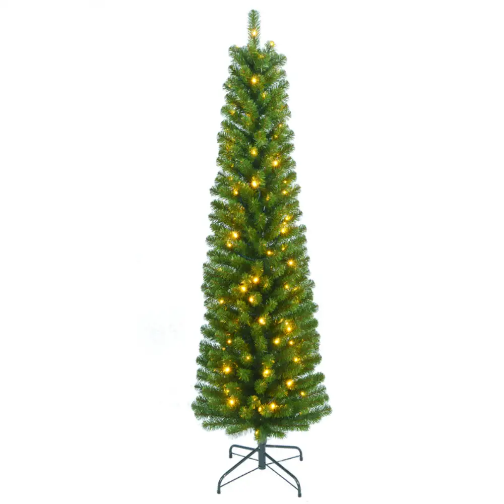 Celebrations J60-297-100 Prelit Pencil Artificial Christmas Tree