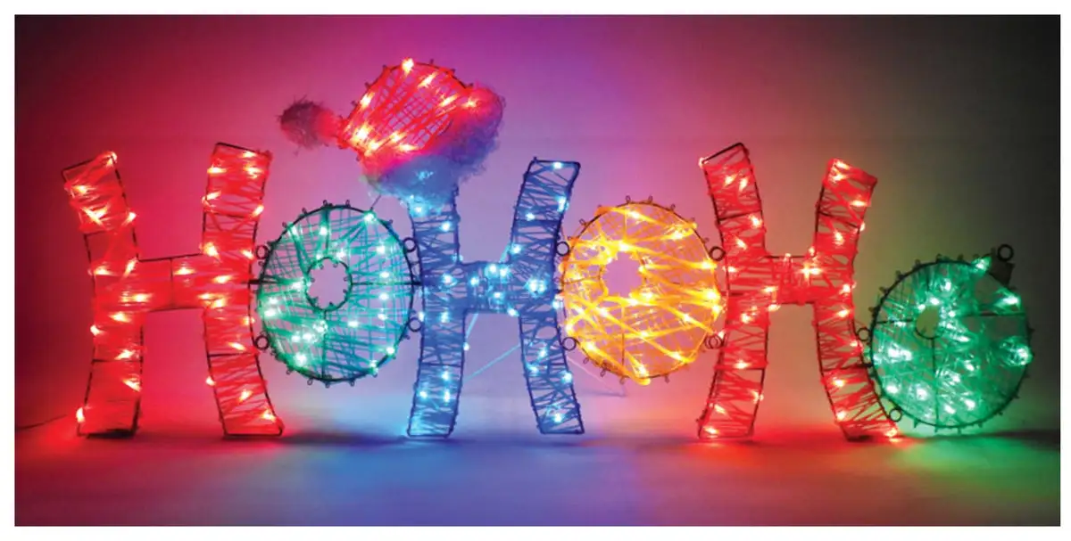 Celebrations 20763-71 LED Ho-Ho-Ho Train Window Christmas Decor