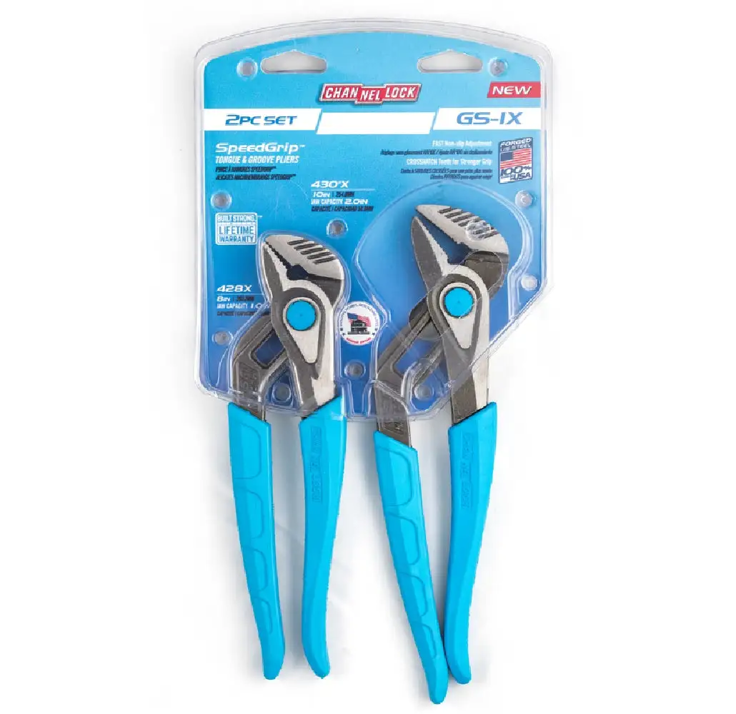 Channellock GS-1X SpeedGrip Tongue and Groove Pliers Set