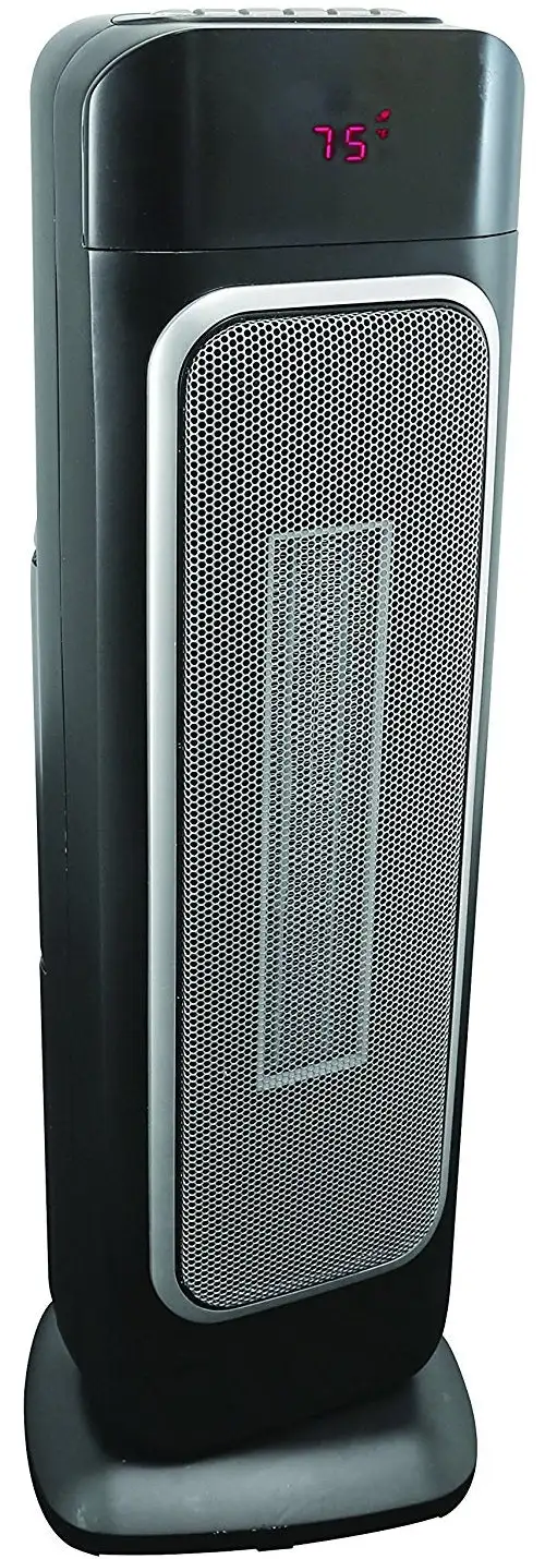 Comfort Zone CZ523RBK Deluxe Oscillating Ceramic Tower Heater