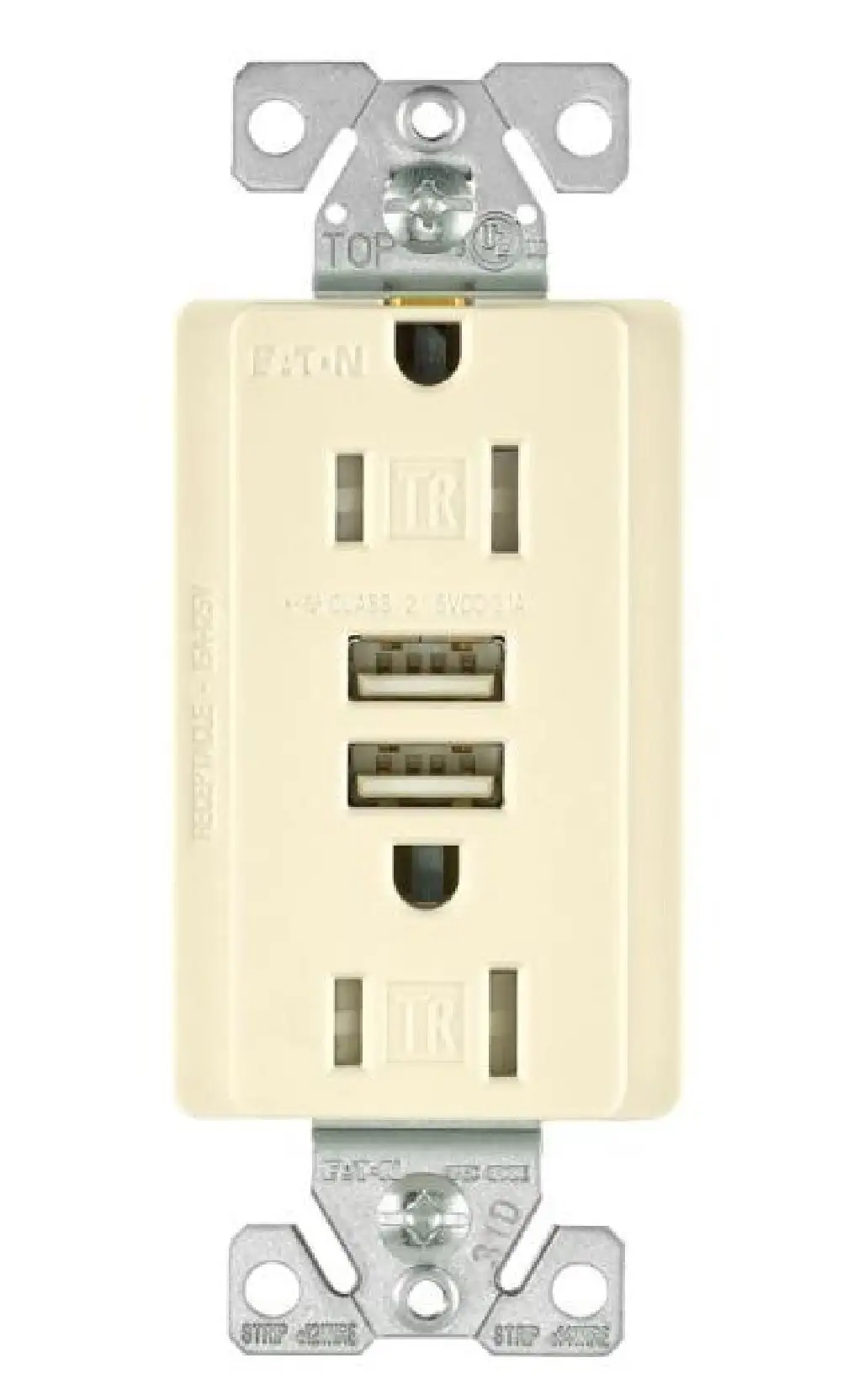 Cooper Wiring TR7755LA-K Combination USB Charger With TR Duplex Receptacle