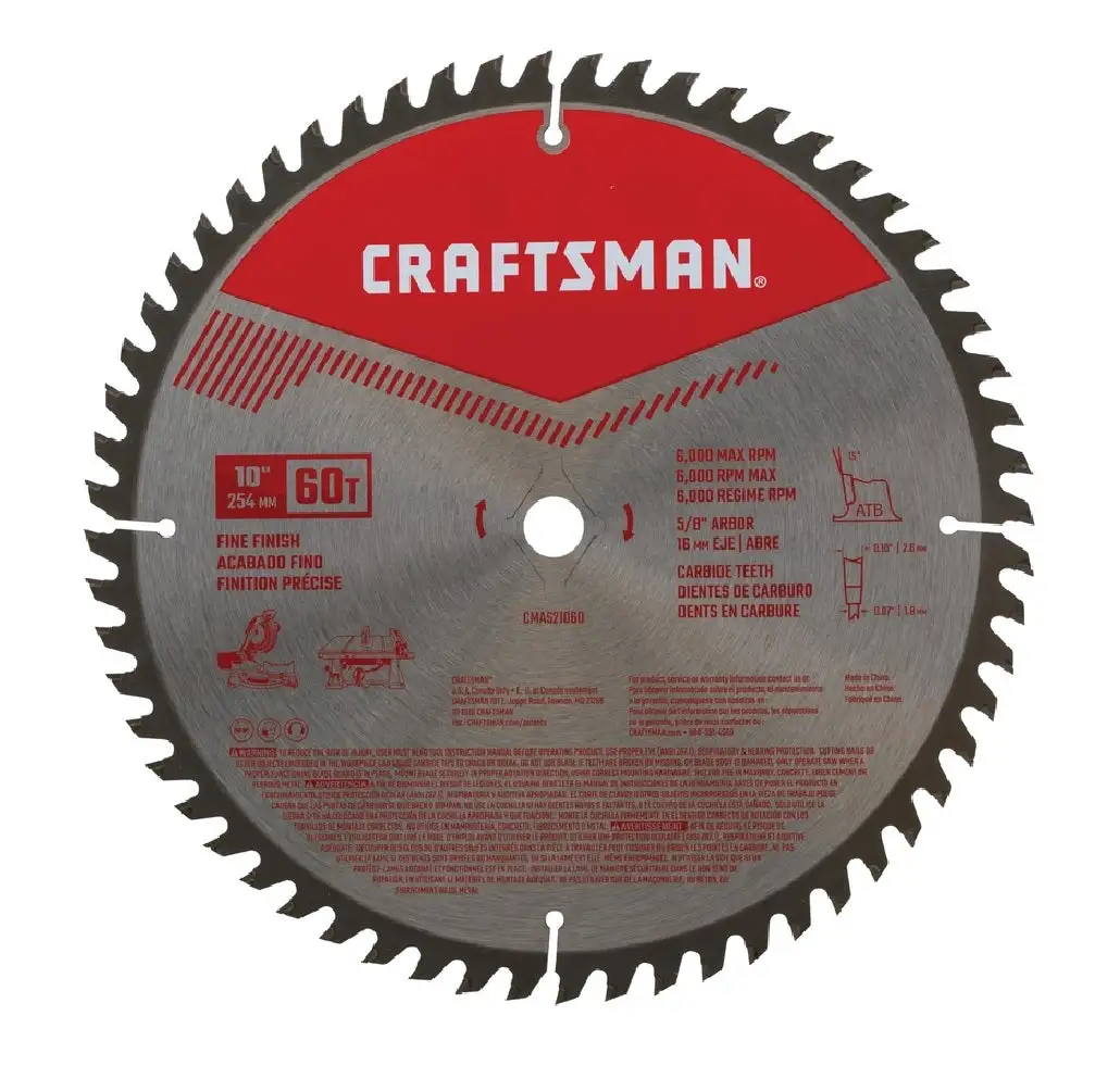 Craftsman CMAS21060 Carbide Circular Saw Blade