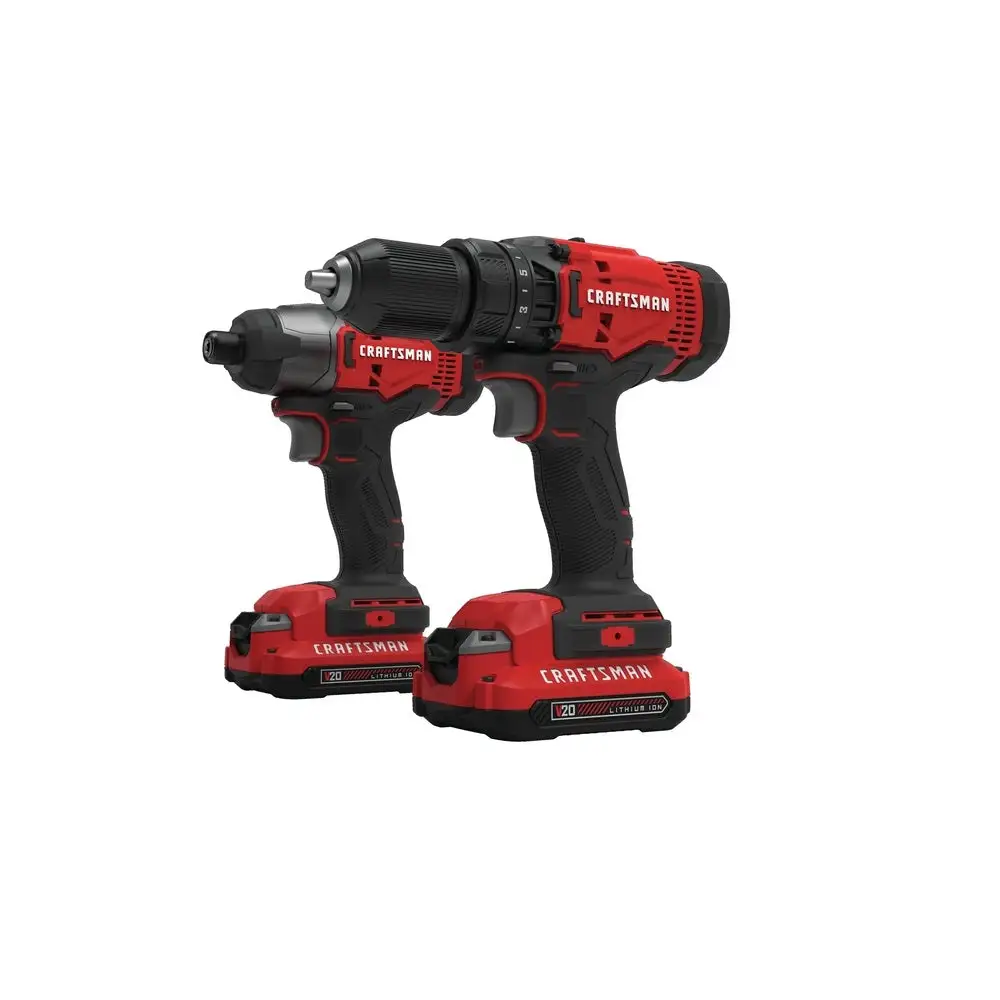 Craftsman CMCK200C2 V20 MAX Drill/Driver & Impact Driver Kit