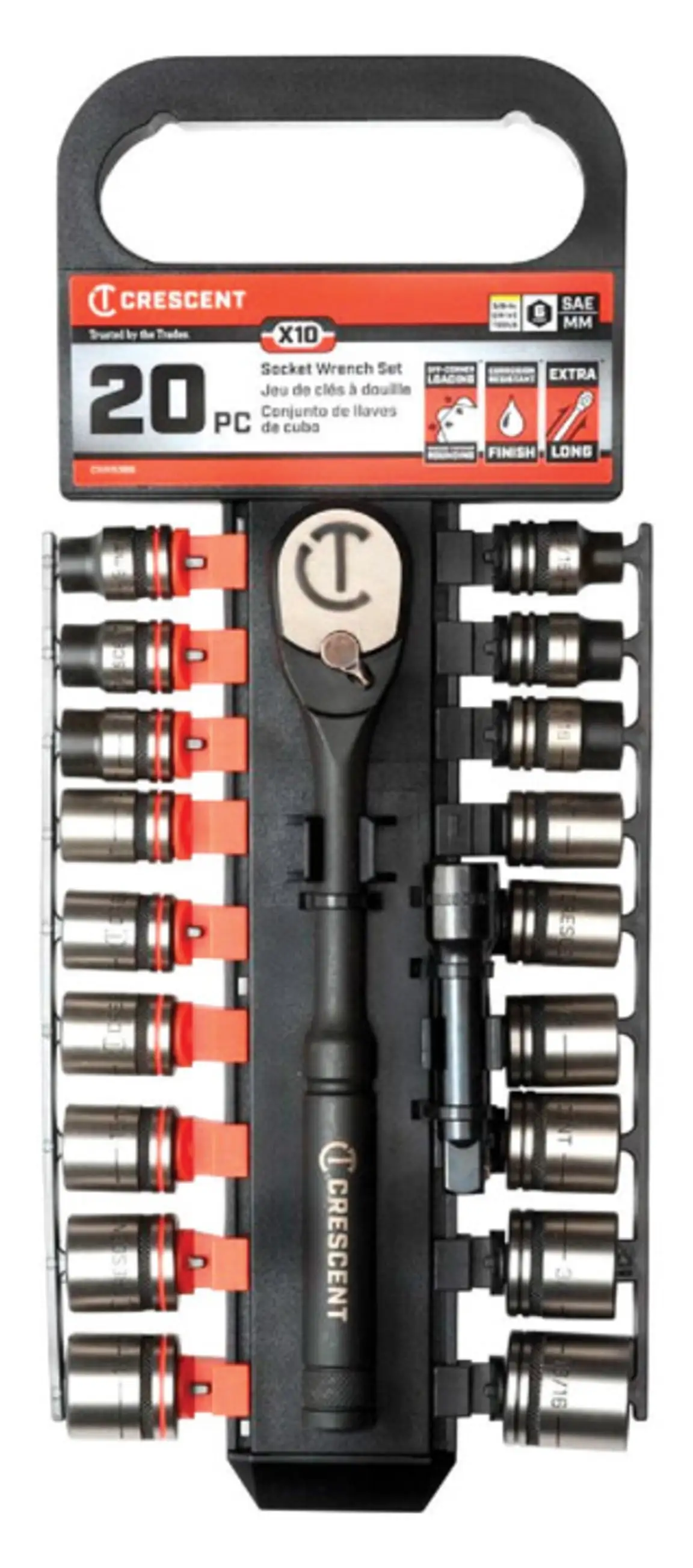 Crescent CSWS14B X10 Metric and SAE Socket Wrench Set