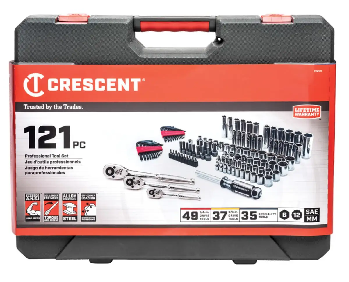 Crescent CTK121 Metric and SAE Mechanic's Tool Set