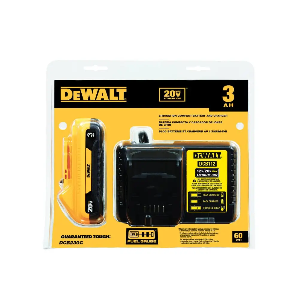 DeWalt DCB230C 20V MAX Lithium-Ion Compact Battery & Charger