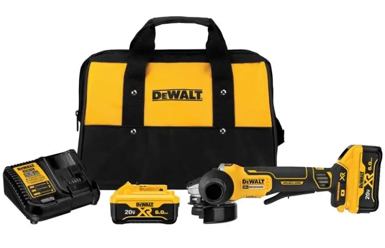 DeWalt DCG413R2 Brushless Paddle Switch Small Angle Grinder Kit