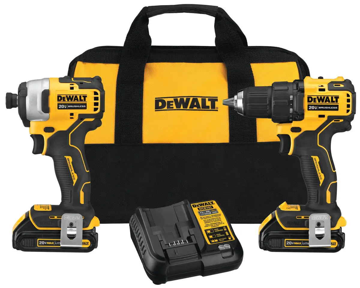 DeWalt DCK278C2 Atomic Brushless Cordless Compact Drill/Impact Combo Kit