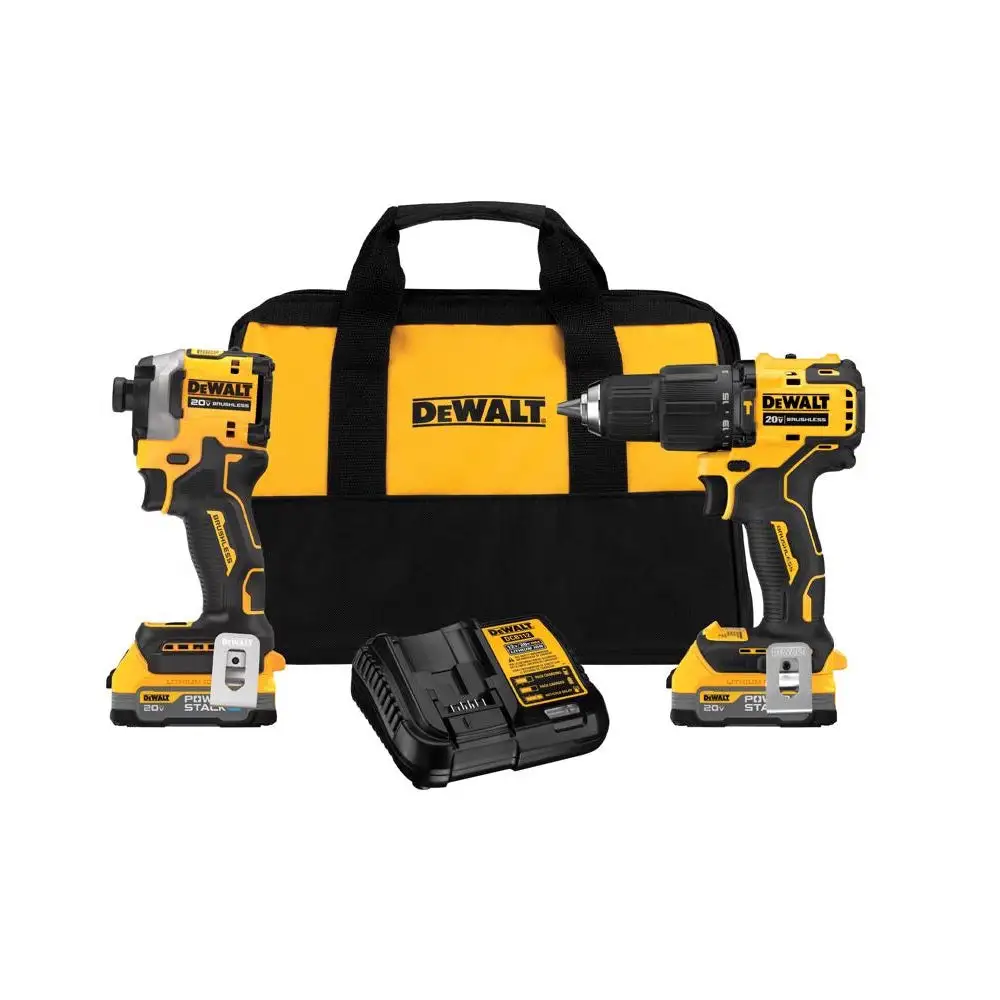 DeWalt DCK254E2 Powerstack Hammer Drill and Impact Driver Kit