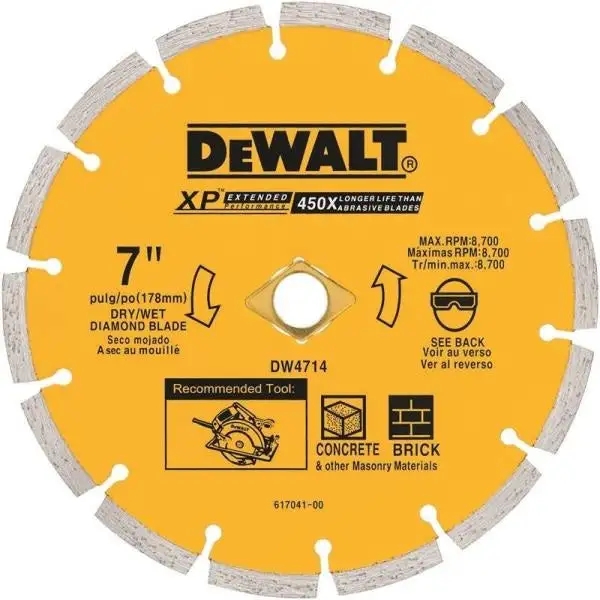 DeWalt DW4714T Extended Performance Segmented Rim Circular Saw Blade