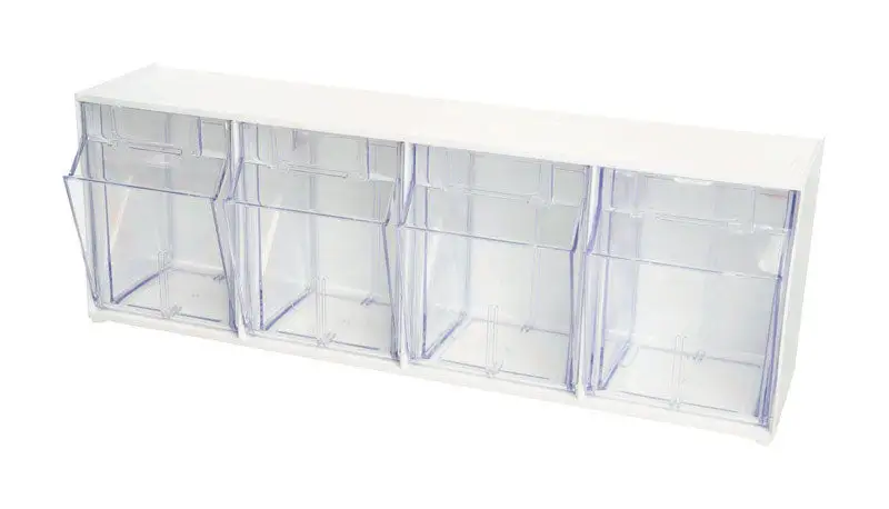 Deflect-O 20403CR Interlocking Tilt Bin Organizers