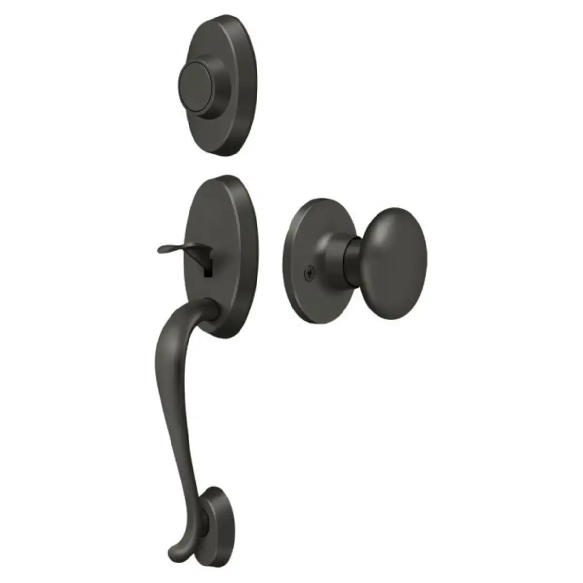 Deltana PRRHDRKU10B Riversdale Handleset With Round Knob Dummy