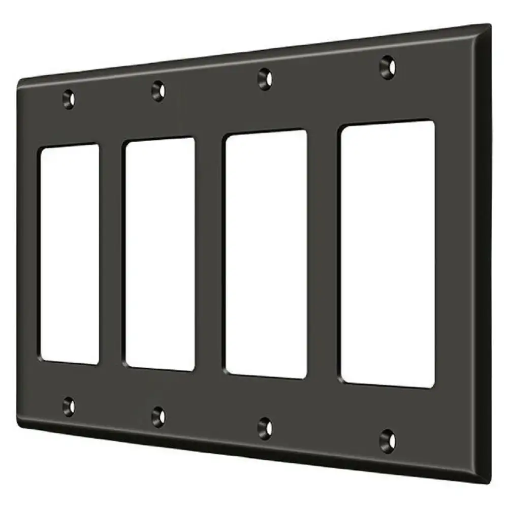 Deltana SWP4744U10B Quadruple Rocker Switch Plate