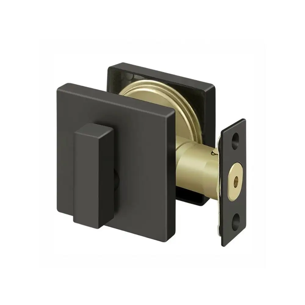 Deltana ZDSU10B Single Cylinder Deadbolt with Square Rosette