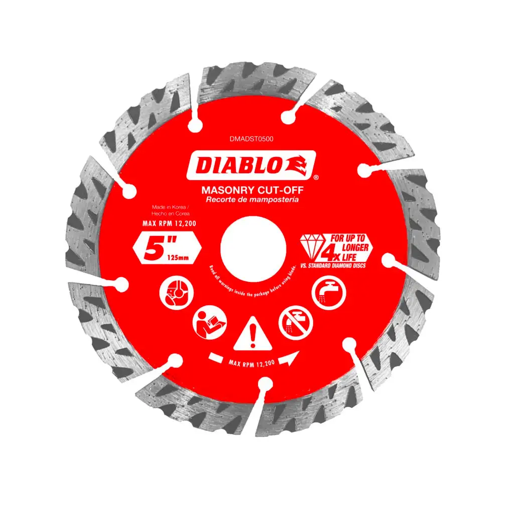 Diablo DMADST0500 Diamond Segmented Turbo Cut-Off Discs for Masonry