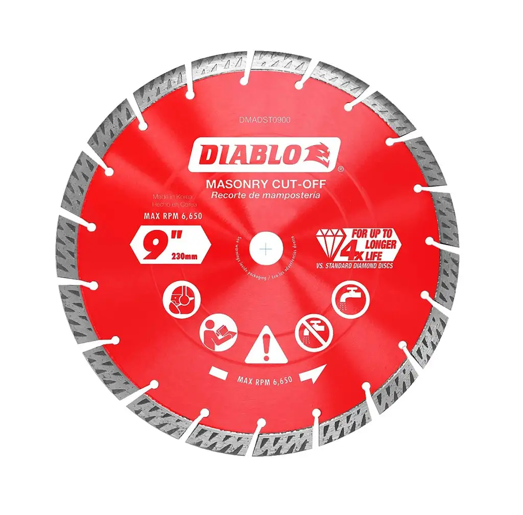 Diablo DMADST0900 Diamond Segmented Turbo Cut-Off Discs for Masonry