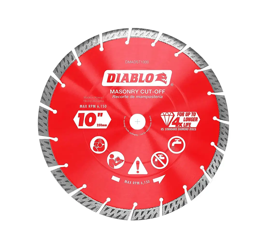 Diablo DMADST1000 Diamond Segmented Turbo Cut-Off Discs for Masonry