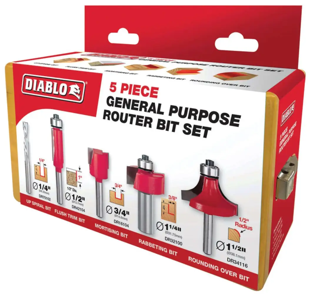 Diablo DR89100 General Purpose Router Bit Set