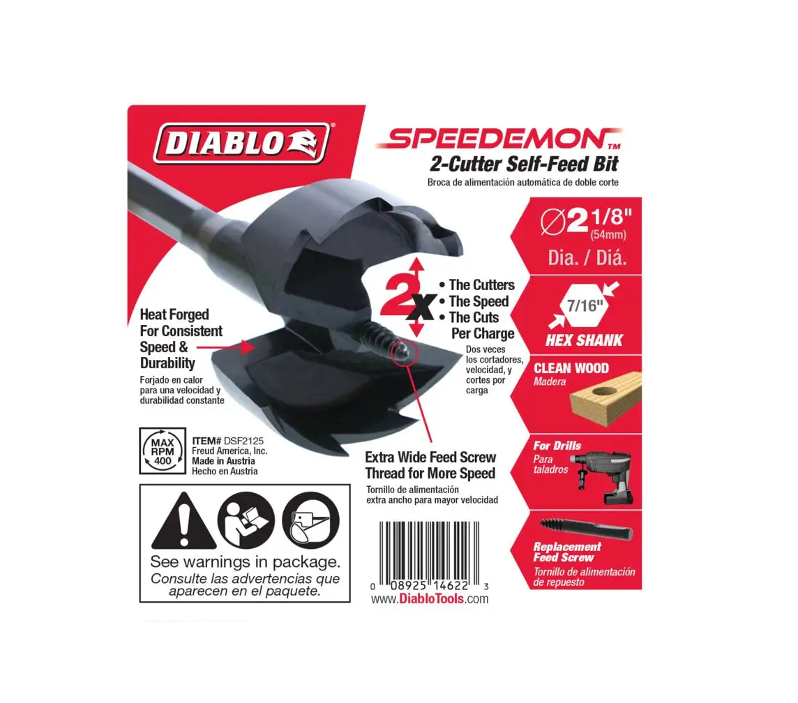 Diablo DSF2125 Dia Self Feed Bit