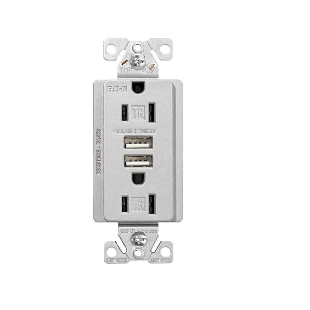 Eaton TR7765SG-KB-L Combination USB Receptacle