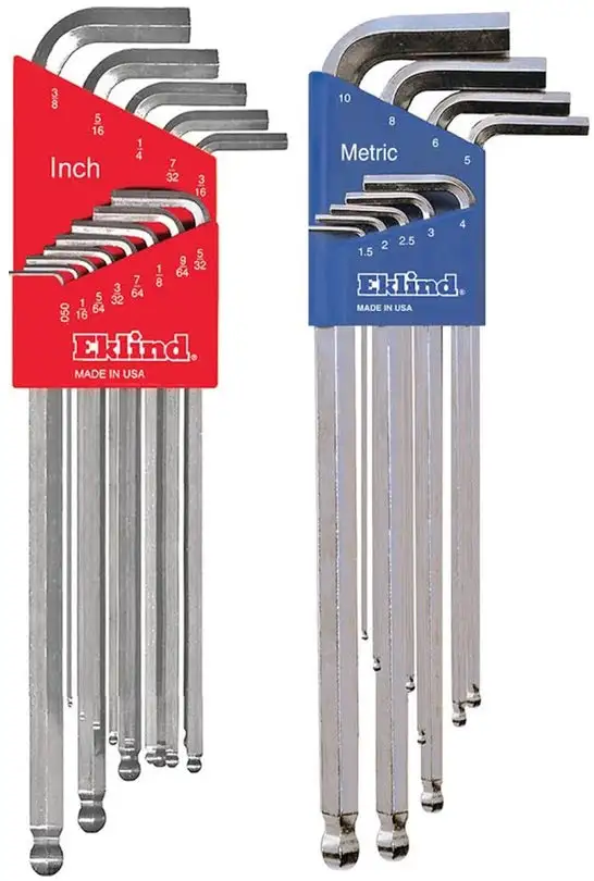 Eklind 17322 Extra Long Metric & SAE Ball End Hex Key Set