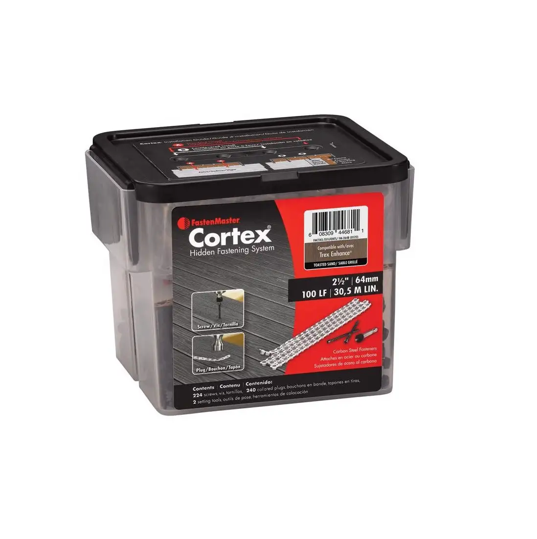 FastenMaster CTXCL-TX1LFENTS Cortex Hidden Deck Fastener