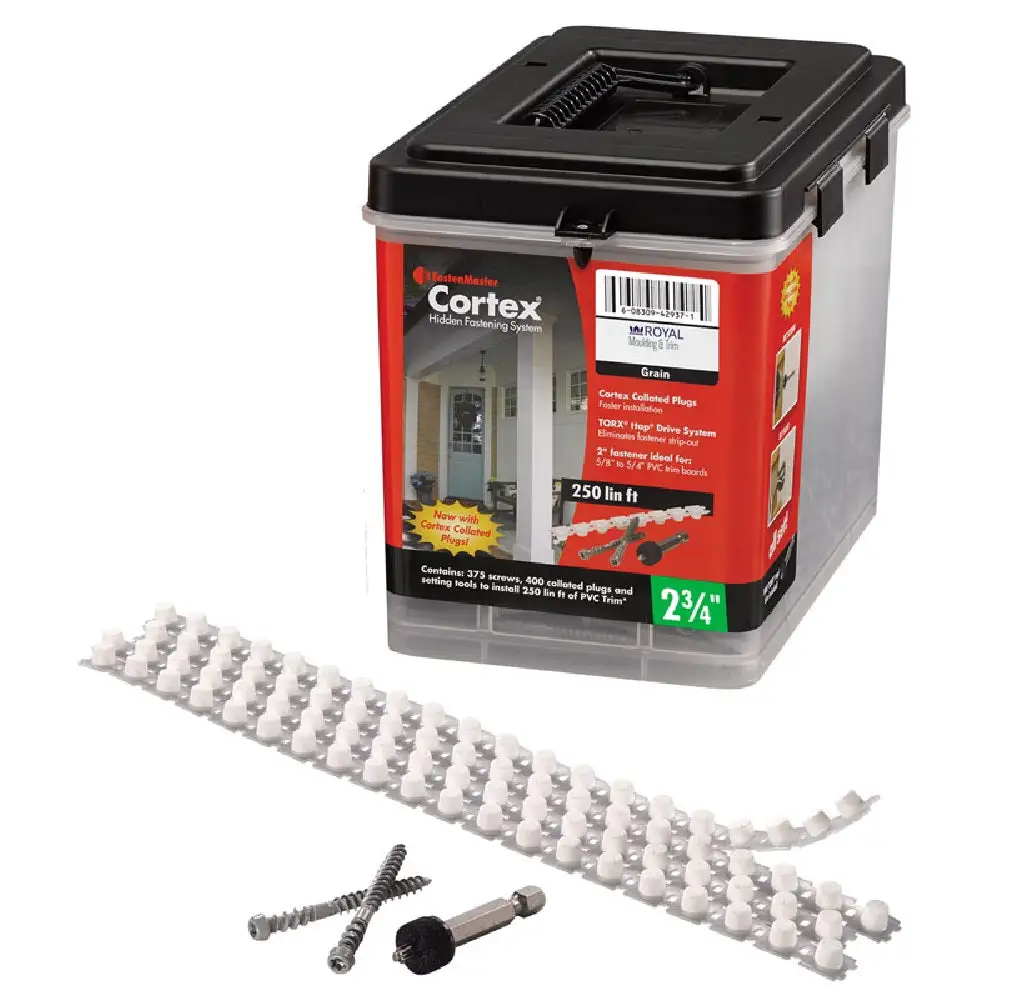 FastenMaster CTXTCL234-RY2GN Cortex Trim Screws with Plugs