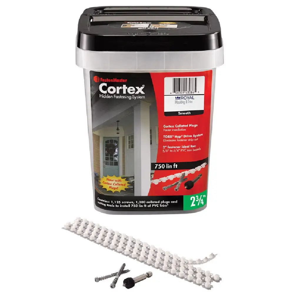 FastenMaster CTXTCL234-RY7SM Cortex Trim Screws with Plugs