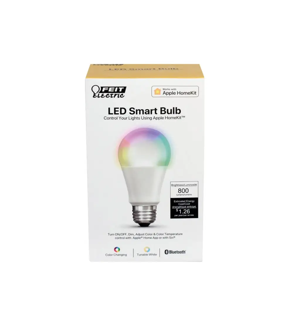 Feit Electric OM60/RGBW/HK Dimmable A19 LED Smart Bulb