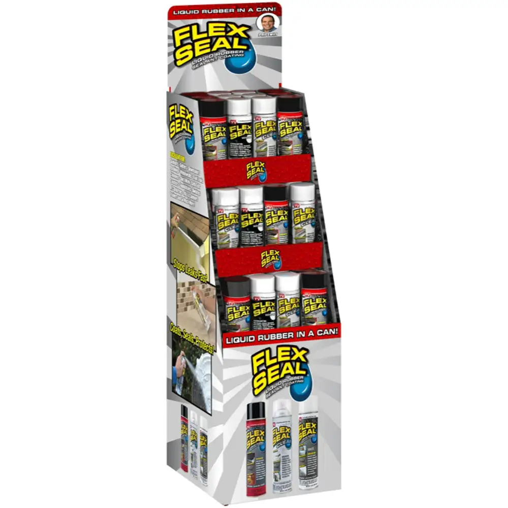 Flex Seal FSMIX-48 Rubber Spray Sealant Display